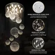 Raindrop 280cm LED Crystal Chandelier Light - 1