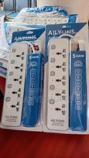 Ailyons 5-Way Power Strip with Individual Switches