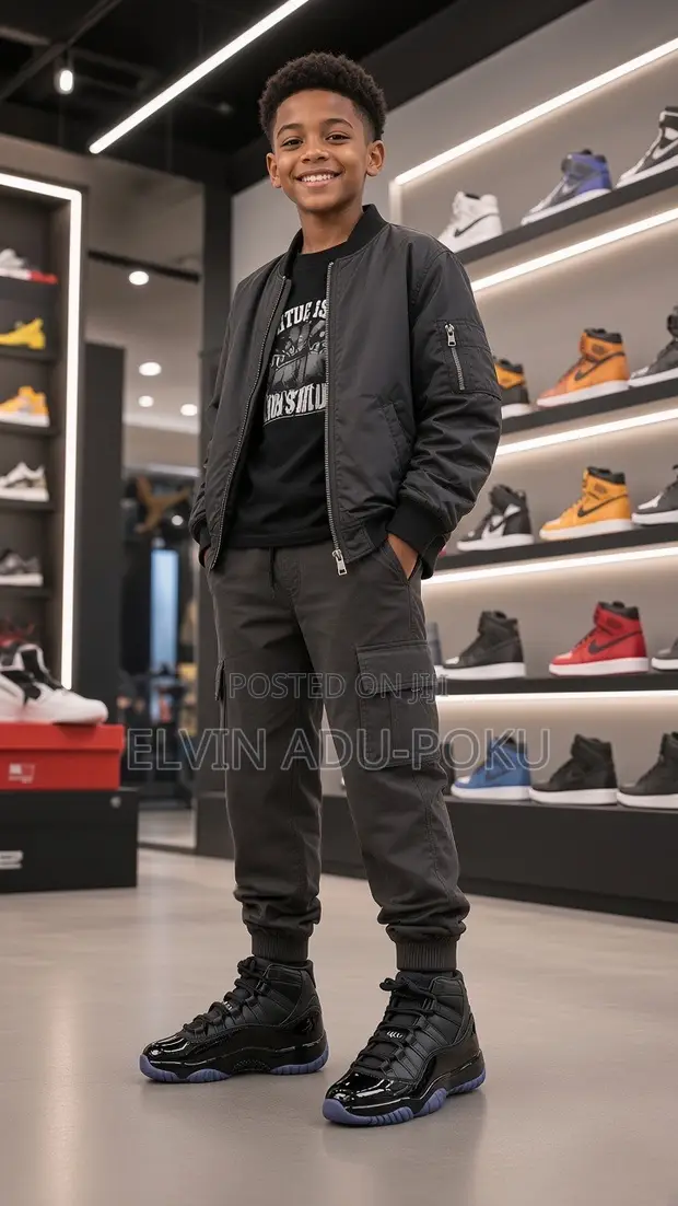 Kids Air Jordan 11 'Black Cat' Sneakers - 1