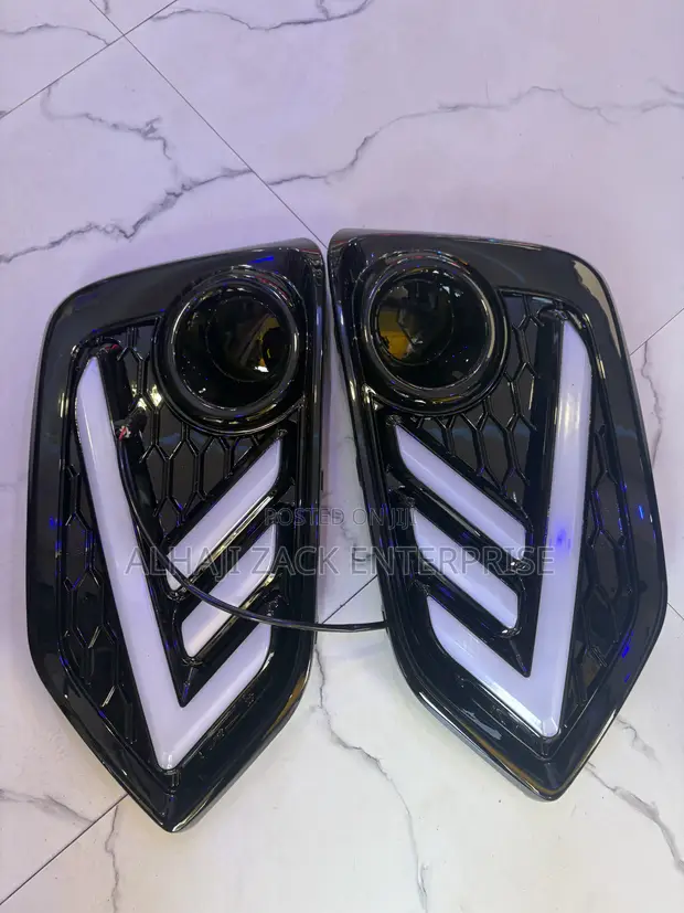 Honda Civic Hatchback Front Fog Cover with LED - 1