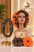 Orange Brown Woodin Handmade Hair Accessories Set - 1
