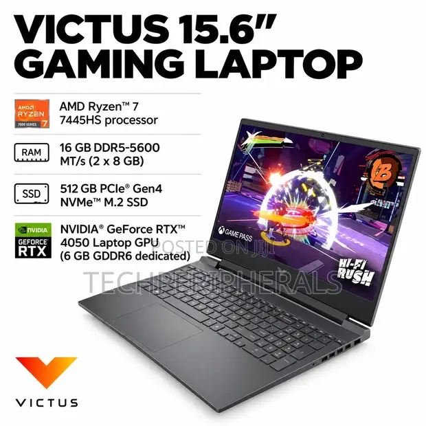 New HP Victus 15 Gaming Laptop - Ryzen 7, RTX 4050 - 1