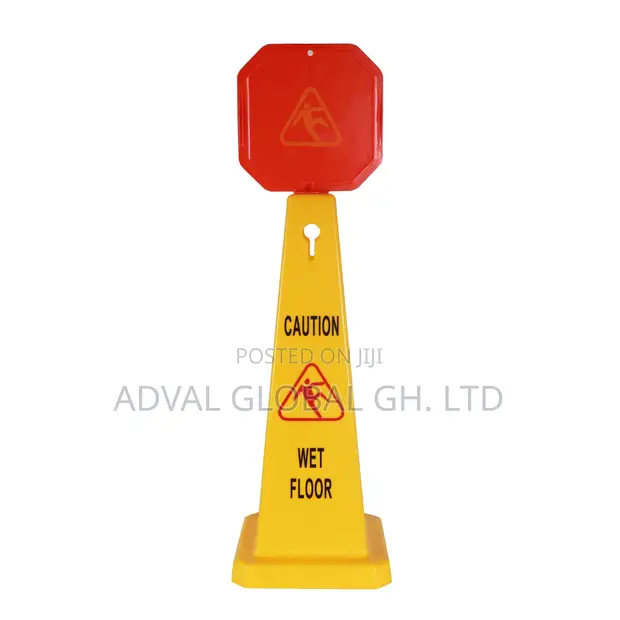 4-Sided Wet Floor Caution Sign - 1