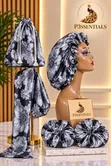 Satin Bonnet, Scarf & 2 Scrunchies Set | P3SSENTIALS - 2