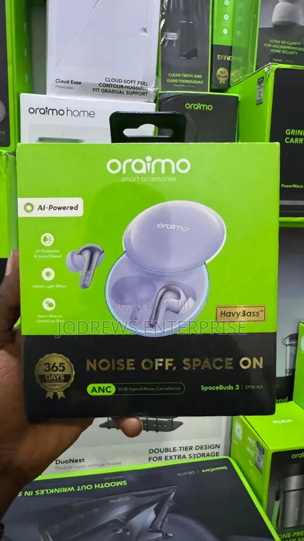 Oraimo SpaceBuds 2 Lavender AI Smart True Wireless Earbuds - 1