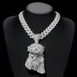 Fashion Jesus Piece Chain - Silver/Gold - 3