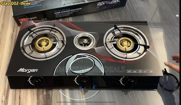 Morgan 3 Burner Glass Top Gas Stove - 1