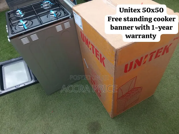 Unitek 50x50 4-Burner Gas Cooker with Oven - 1