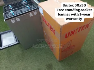 Unitek 50x50 4-Burner Gas Cooker with Oven