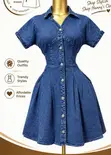 Stylish Women's Denim Jeans Dress - XL-XXL - 1