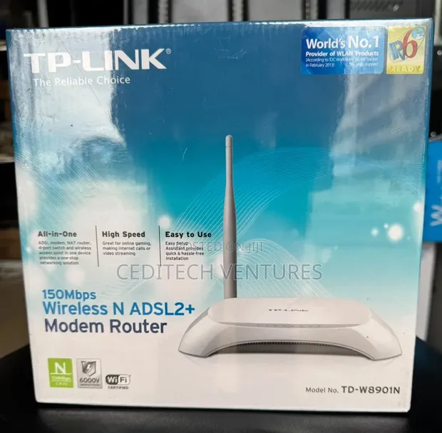 TP-Link Wireless N ADSL2+ Modem Router 150Mbps - 1