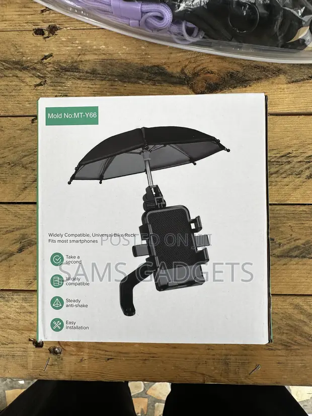 Universal Motorbike Phone Holder with Umbrella - 1