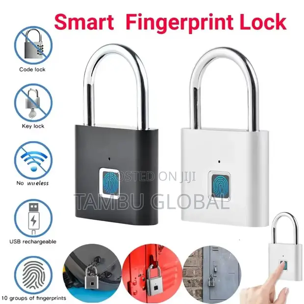 KERUI Smart Fingerprint Padlock - USB-C Rechargeable, Keyless - 1