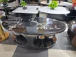 Luxury Sintered Stone Center Table - Gold Stainless Steel Base - 2