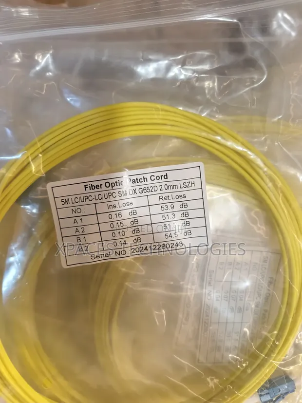 5m LC/UPC-LC/UPC Duplex Single-Mode Fiber Optic Patch Cable - 1