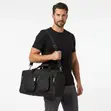 Premium Travel Duffel Bag with Shoulder Strap - Black - 1