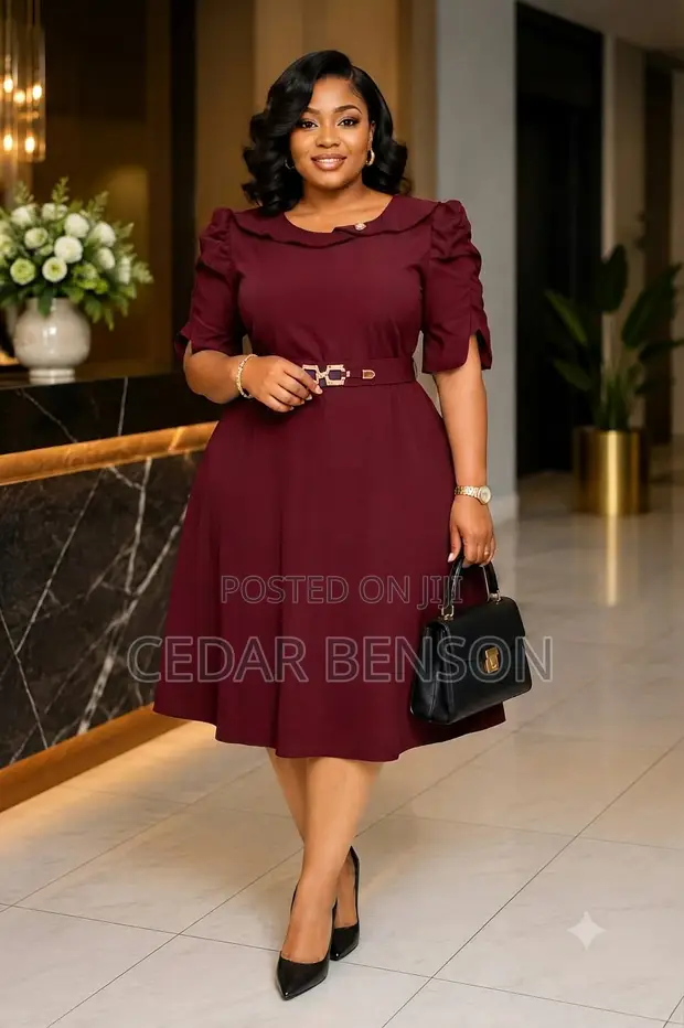 Elegant Office Dresses - Cedar - 1