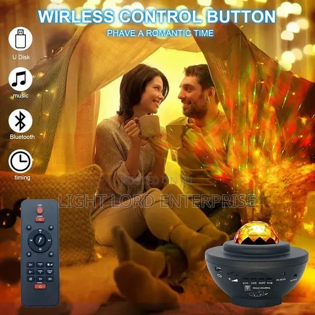 Multifunctional LED Starry Projector with 10 Colors - 1