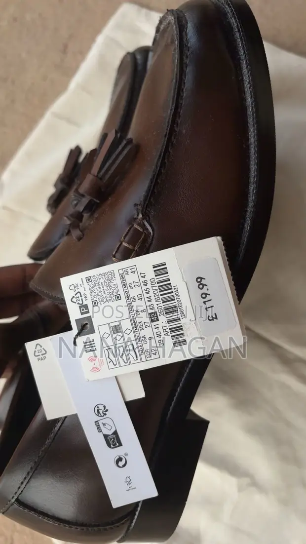 Zara Men's Tassel Loafers - Chestnut Brown, UK 8 - 1