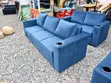 Brand New Green 3+2 Seater Sectional Sofa with Cup Holders - 3
