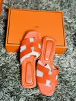 Peach Hermes Ladies Slippers - 1