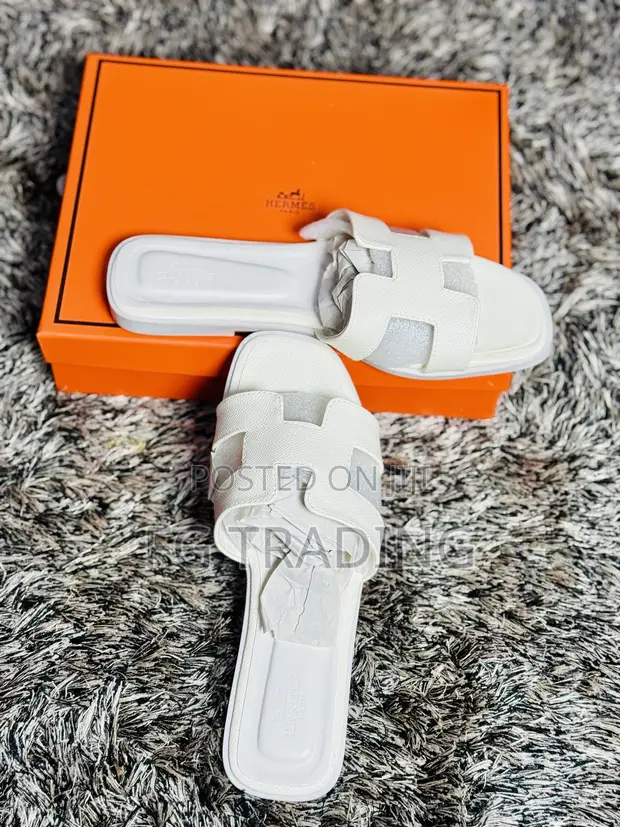 Hermes H-Style Leather Slippers - Ladies - 1