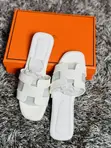 Hermes H-Style Leather Slippers - Ladies - 2