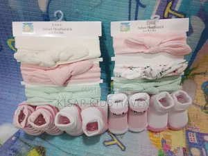 5 Pack Infant Headband and Socks Set (0-9 Months)