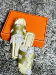Gold Hermes Ladies Slippers - 1