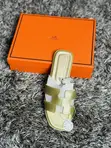 Gold Hermes Ladies Slippers - 2