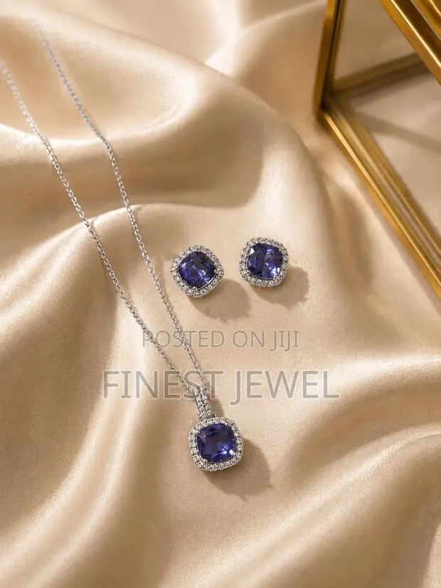 Simple Zirconia Jewelry Set - 1