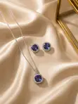 Simple Zirconia Jewelry Set - 1