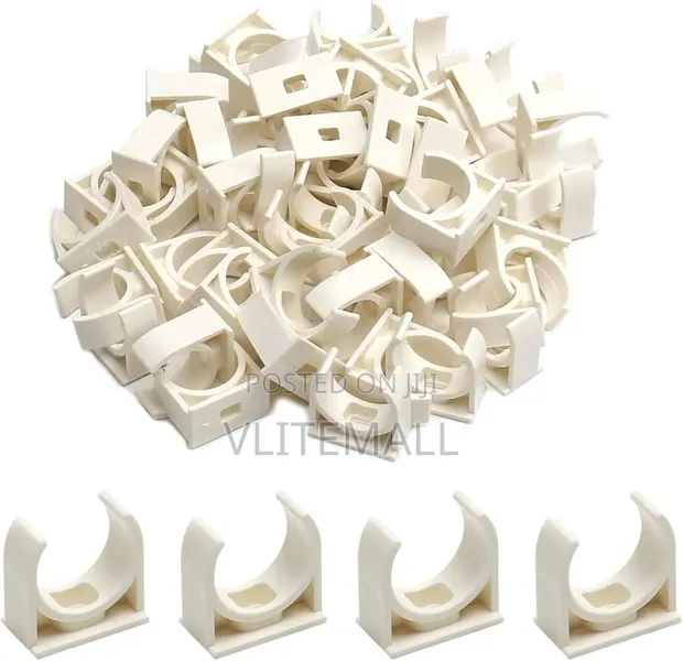 25mm Plastic Pipe Clips (100pcs) - 1