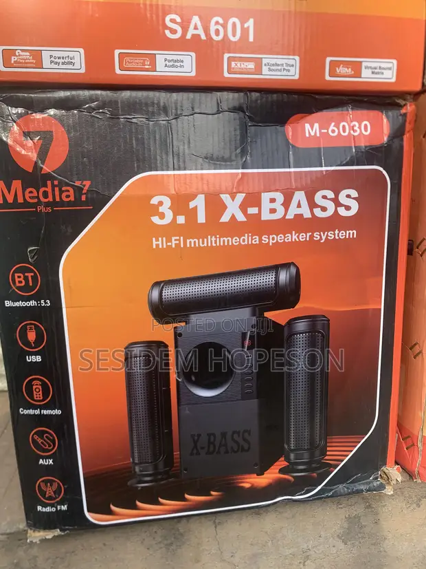 Media 7 Plus M-6030 3.1 X-Bass Hi-Fi Multimedia Speaker System - 1