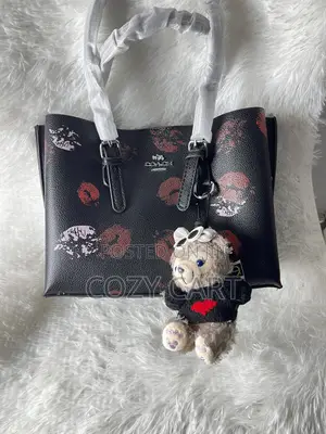 Coach Bag with Teddy Bear Charm