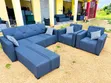 Modern L-Shaped Sofa Set with Ottoman - 2
