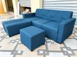 Modern L-Shaped Sofa Set with Ottoman - 3