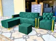 Modern L-Shaped Sofa Set with Ottoman - 5