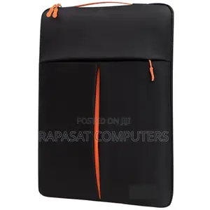 New 13"-15.6" Laptop Sleeve Bag with Handle & Pocket (Black/Orange)