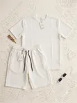Men's Textured Grid Lounge Set - 2