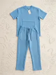 Men's Textured Grid Lounge Set - 3