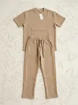 Men's Textured Grid Lounge Set - 4