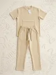 Men's Textured Grid Lounge Set - 5