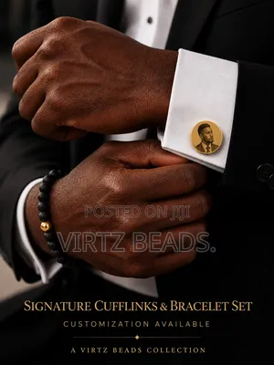 Custom Cufflinks & Bracelet Set