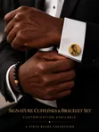 Custom Cufflinks & Bracelet Set - 1