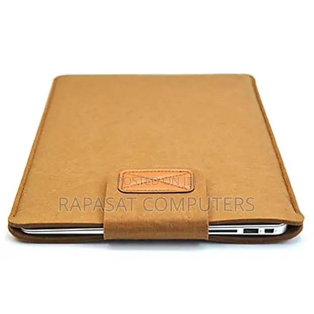 New 15.6" 14" 13.3" Laptop Sleeve Bag (Brown Felt) - 1