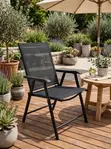 Folding Black Table & Mesh Chair Set - 2