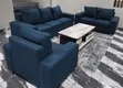 Sofa Set with Marble Coffee Table - Velvet Fabric - 1
