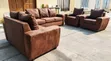 Sofa Set with Marble Coffee Table - Velvet Fabric - 2