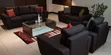 Sofa Set with Marble Coffee Table - Velvet Fabric - 3